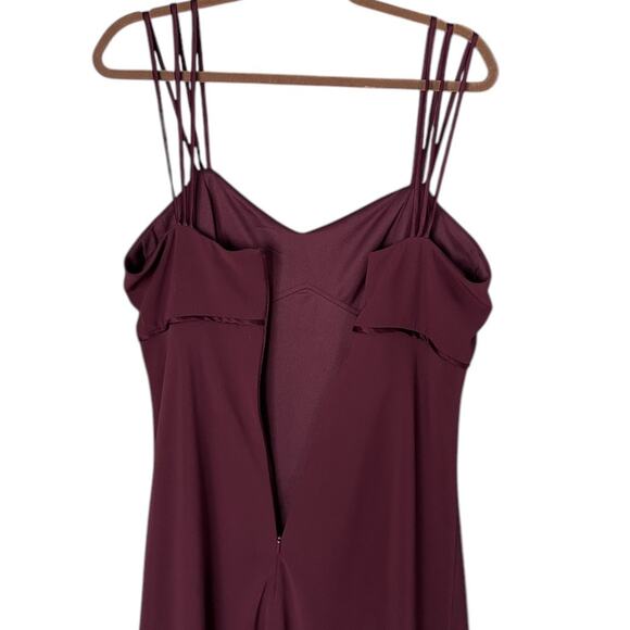After Six Cocktail Midi Dress Women’s Size 12 Burgundy Aubergine Rare - Picture 2 of 5